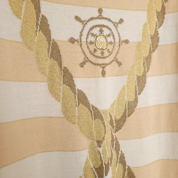 Vintage St John beige nautical rope striped sweater - Picture 5 of 12